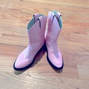 Girls Pink Cowboy Boots Size 1